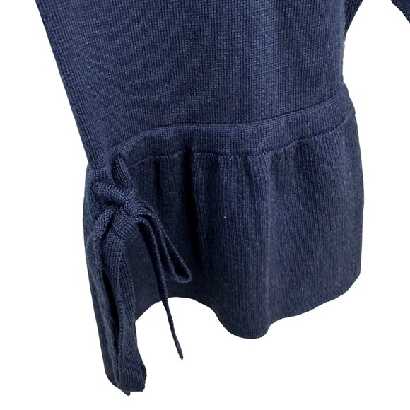 J. Crew Blue Merino Wool Sweater Navy Blue Size Small Long Sleeves EUC - Picture 4 of 10